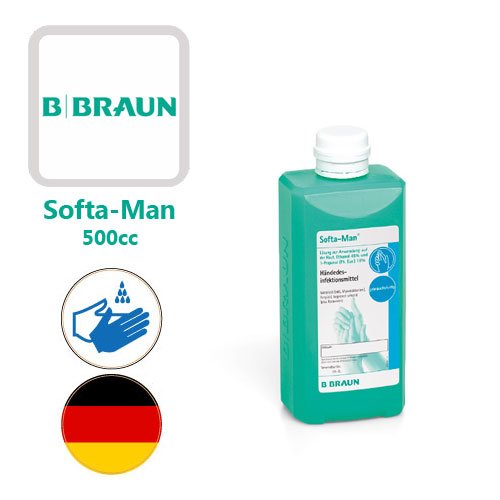 محلول ضدعفونی کننده دست سافتا من B|BRAUN Softa-Man نیم لیتری - کد 590