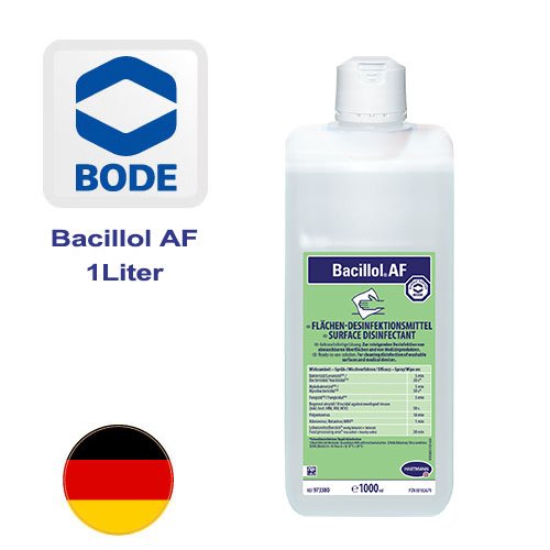 محلول ضدعفونی کننده سریع الاثر سطوح بُده آلمان مدل باسیلول یک لیتری (بدون افشانه) BODE Bacillol - کد 1374