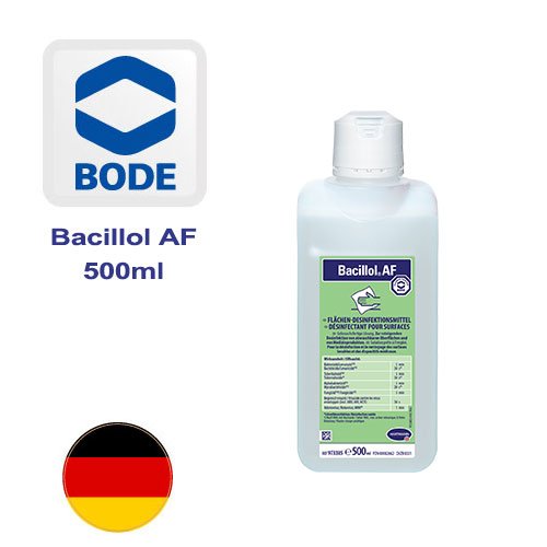 محلول ضدعفونی کننده سریع الاثر سطوح بُده آلمان مدل باسیلول نیم لیتری (بدون افشانه) BODE Bacillol