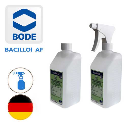 پکیج 2عدد محلول ضدعفونی کننده سطوح و  اشیا سریع لاثر  بُده آلمان مدل باسیلول یک لیتری (به همراه1عدد افشانه)  BODE Bacillol - کد 1373