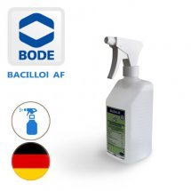 اسپری ضدعفونی کننده سطوح اشیا لباس کفش و هر وسیله غیر حساس به الکل سریع الاثر بوده آلمان مدل باسیلول نیم لیتری (به همراه افشانه) BODE Bacillol