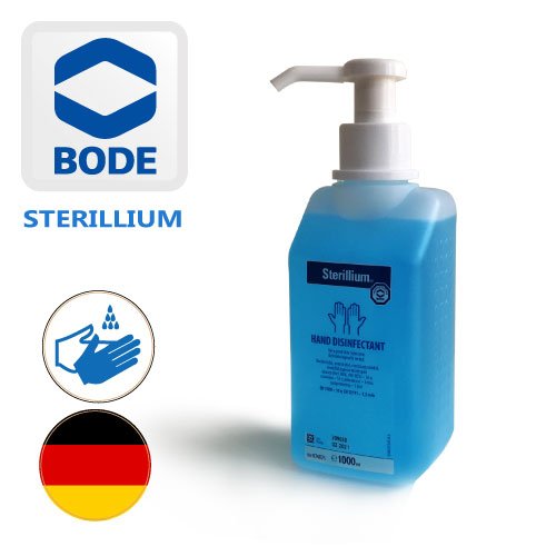 محلول ضدعفونی کننده دست استریلیوم بوده آلمان یک لیتری - Sterillium 1 Liter -***  به همراه پمپ *** - کد 3322