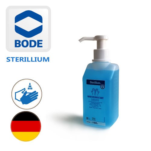 محلول ضدعفونی کننده دست استریلیوم بوده آلمان نیم لیتری  Sterillium 500cc - ***  به همراه پمپ ***  - کد 3323