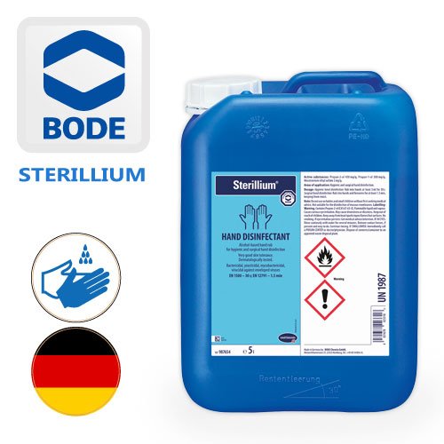 محلول ضدعفونی کننده دست استریلیوم بوده آلمان - گالن 5 لیتری Sterillium 5 Liter - کد 385