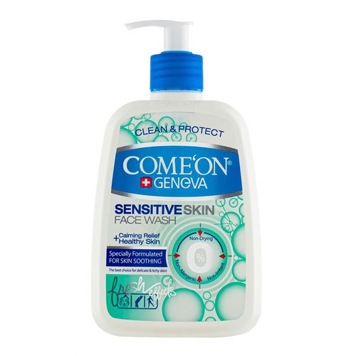 ژل شستشوی صورت مناسب پوست حساس کامان - Comeon Daily Face Wash For Dry And Sensitive Skin 500ml - کد2525