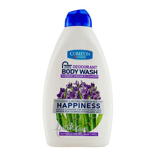 شامپو بدن کرمی شاداب کننده مناسب انواع پوست کامان - Comeon Happiness Shower Cream Cleanser For All Skin Types 510ml