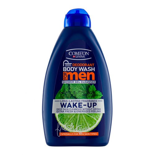 شامپو بدن ژلی مردانه انرژی حجم کامان - Comeon Wake Up Shower Gel Cleanser For Men 510ml