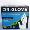 دستکش لاتکس استریل جراحی - پودری - برند دکتر گلاو  هند - DR.GLOVE - جعبه 50 عددی