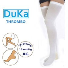 جوراب ضد آمبولی انتهای کشاله ران دوکاواس DukaVas Anti Embolism AG - پنجه باز - کد 2718
