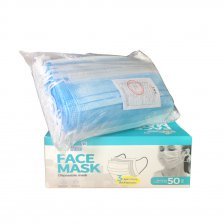 ماسک سه لایه بهداشتی - اسپان باند و مِلت بلون تراکم بالا - با گیره بینی فلزی - وارداتی U-Vince - جعبه 50 عددی - کد1