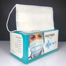 ماسک سه لایه پرستاری - اسپان باند - مِلت بلون - اسپان باند - با گیره بینی فلزی - جعبه 50 عددی - ایرانی - کد3
