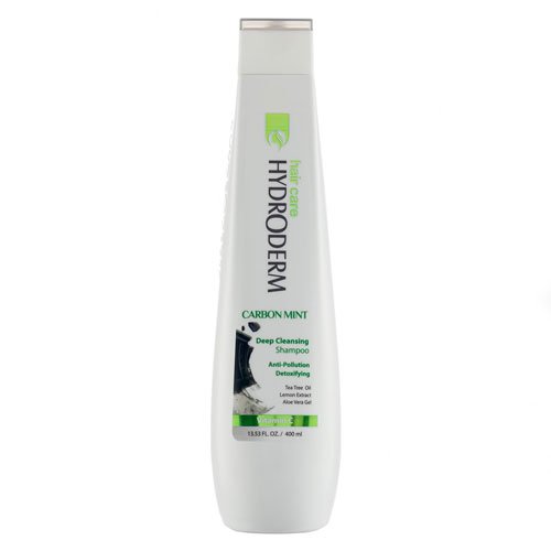 شامپو پاک کننده قوی مو و پوست سر حاوی زغال و نعناع 400میل هیدرودرم - Hydroderm Carbon Mint Deep Cleansing Shampoo 400ml