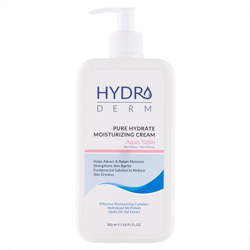 کرم مرطوب کننده پوست دست و صورت هیدرودرم - Hydroderm Moisturizing Cream Aqua Satin 500ml