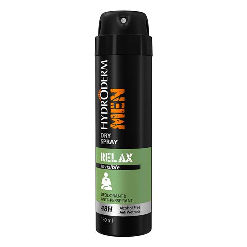 اسپری دئودورانت و آنتی پرسپیرانت ریلکس اینویزیبل آقایان هیدرودرم - Hydroderm Relax Invisible Deodorant Spray For Men150ml - کد2160