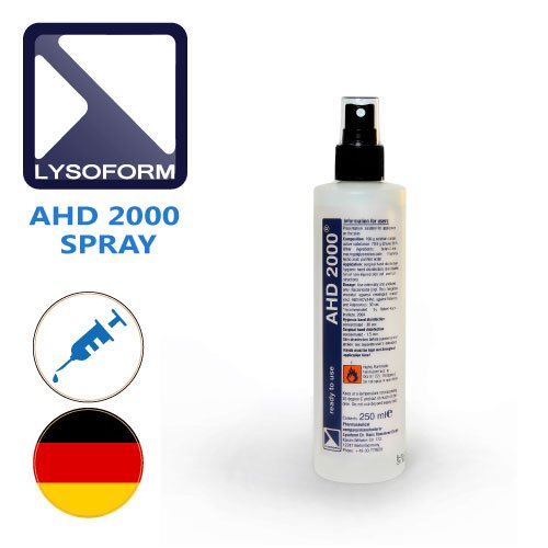 اسپری ضدعفونی کننده پوست و تزریقات AHD 2000 لیزوفرم آلمان - کد 320