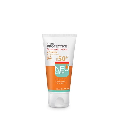 کرم ضد آفتاب هایلی پروتکتیو رنگ طبیعی پوست نئودرم - Neuderm Light Tinted Highly Protective Sunscreen Cream 50ml