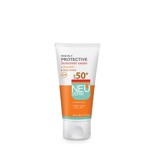 کرم ضد آفتاب هایلی پروتکتیو رنگ بژ نئودرم - Neuderm Max Tinted Highly Protective Sunscreen Cream 50ml