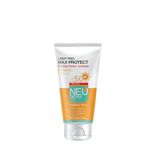 کرم ضد آفتاب فاقد چربی مکس پروتکت رنگی نئودرم - Neuderm Tinted Max  Protect Oil Free Sunscreen Cream 50ml