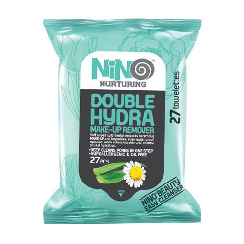 دستمال مرطوب آرایشی آبرسان نینو - Nino Adult Wet Wipe Double Hydra Remover