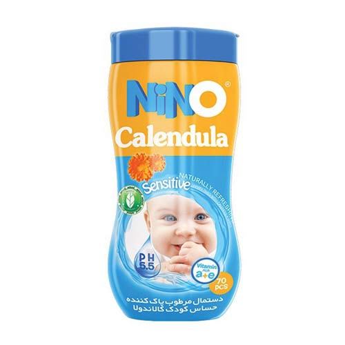 دستمال مرطوب پاک کننده کودک کالاندولا نینو - Nino Calendula Cleanser