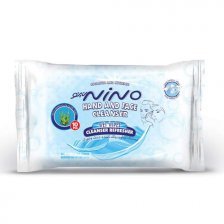 دستمال مرطوب پاک کننده دست و صورت نینو - Nino Hand & Face Cleanser Wet Wipes - کد2474 دستمال مرطوب پاک کننده دست و صورت نینو - Nino Hand & Face Cleanser Wet Wipes - کد2474