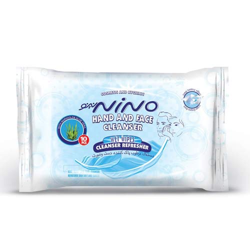 دستمال مرطوب پاک کننده دست و صورت نینو - Nino Hand & Face Cleanser Wet Wipes