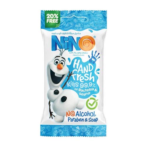 دستمال مرطوب پاک کننده دست و صورت طرح آدم برفی نینو - Nino Hand Fresh Wipes Snow Man