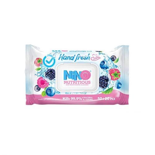 دستمال مرطوب دست و صورت مخصوص خانواده نینو - Nino Nutritious and Moisturizing Cleanser