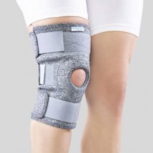 زانوبند طبی نئوپرنی ساده پاک سمن - Pak Saman 097 - رنگ طوسی - کد3128