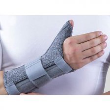 مچ شست بند طبی نئوپرنی آتل دار پاک سمن رنگ طوسی- Pak Saman 109 - دست راست