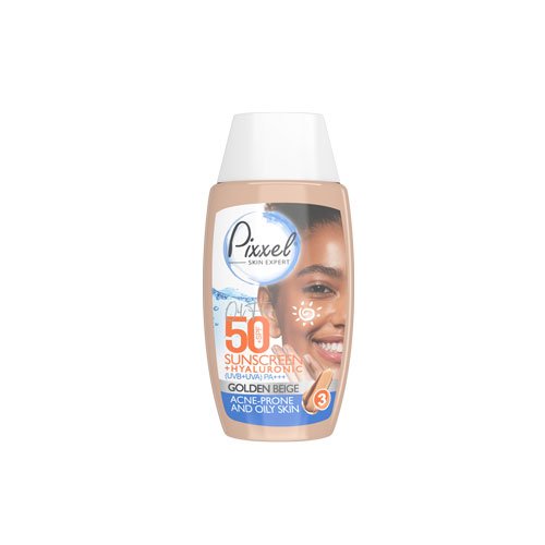 کرم ضد آفتاب رنگ بژ طلایی مناسب پوست چرب پیکسل - Pixxel Golden Beige Sunscreen Protection For Oily Skin