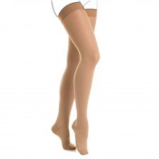 جوراب واریس کتان  انتهای کشاله ران ریلکسان ایتالیا مدل M2170 کلاس فشار دو - پنجه بسته - کرم