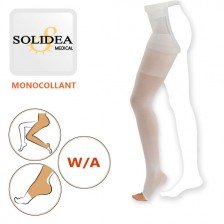 جوراب واریس انتهای کشاله ران تک پا منوکولنت سولیدا ایتالیا SOLIDEA - کلاس فشار دو - رنگ سفید - کد304