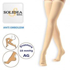 جوراب ضد آمبولی بالای ران Solidea سولیدا ایتالیا SOLIDEA - رنگ کرم - کد306