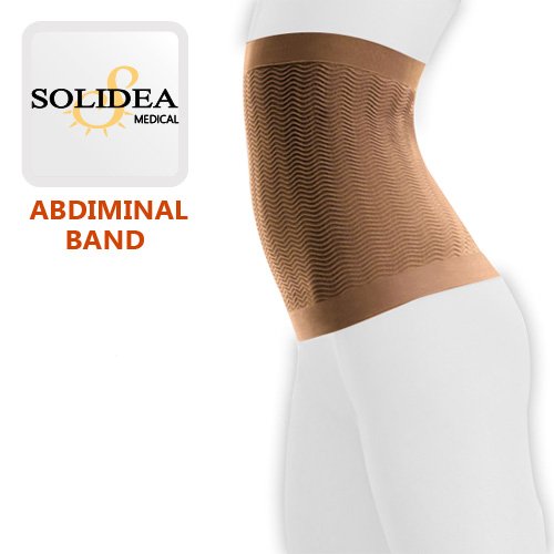 گن لاغری شکم و پهلو سولیدا ایتالیا مدل SOLIDEA Abdominal band - رنگ کرم - کد309
