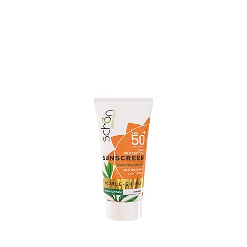 کرم ضد آفتاب دابل شیلد SPF50 بی رنگ شون - Schon Double Shield Sunscreen Cream SPF50 50ml