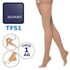 جوراب واریس نازک انتهای کشاله ران 701 سیگواریس سوئیس مدل Sigvaris TFS1 AG - کلاس فشار 1 - کد 646