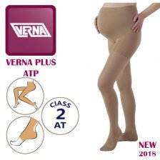 جوراب واریس شلواری بارداری کفه دار ورنا پلاس پنجه باز  Verna Plus ATP CCL2 - کد 662