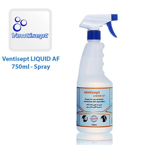 اسپری ضدعفونی کننده سریع الاثر سطوح ونتیسپت لیکوئید آ اف VENTISEPT Liquid AF - نیم لیتری - کد 974